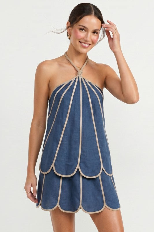 Slate Blue Skort Set