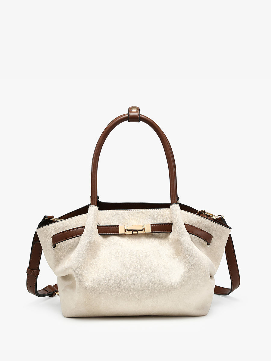 Lucia Bag Off White Suede