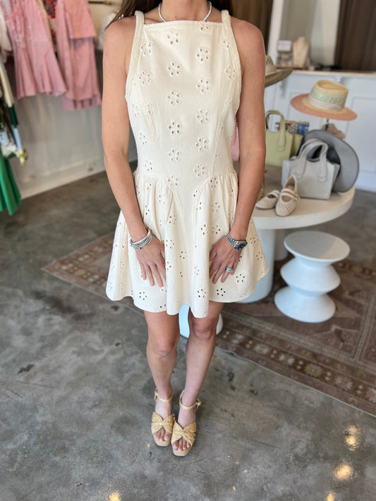 May Daisy Eyelet Denim Dress