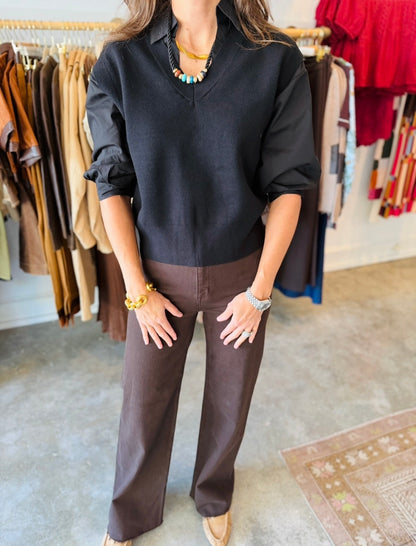 Black Sweater Top