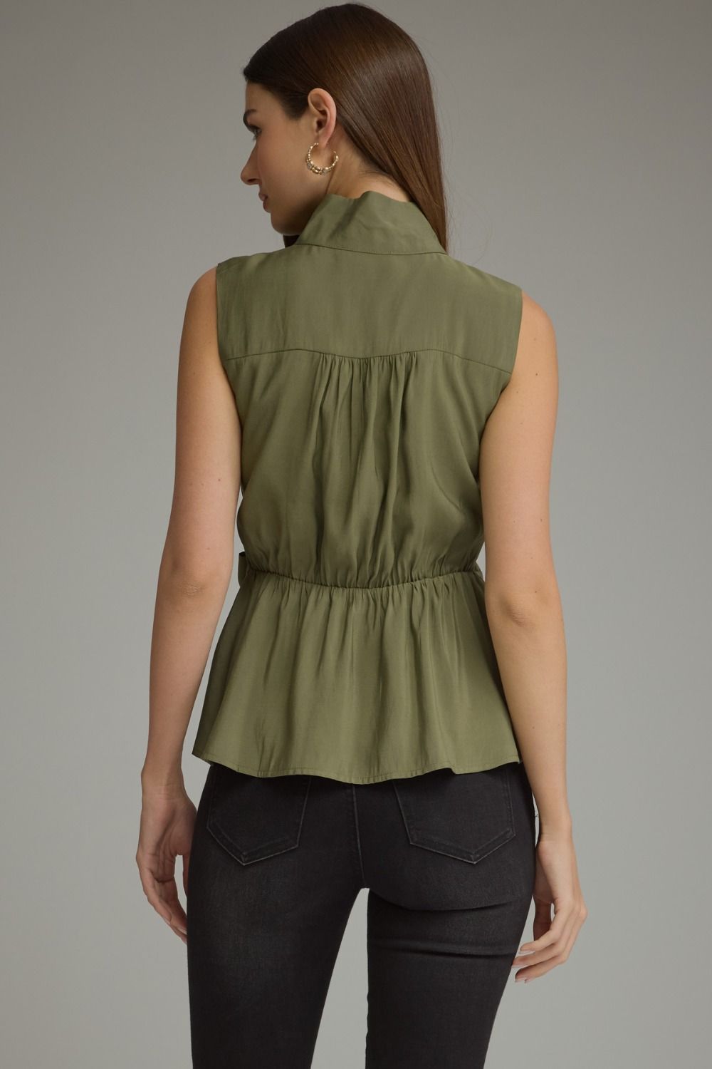 Olive Tie Top