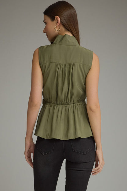 Olive Tie Top