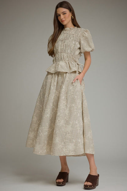 Ecru Midi Skirt