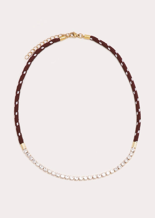 Brown Paracord Beam Necklace