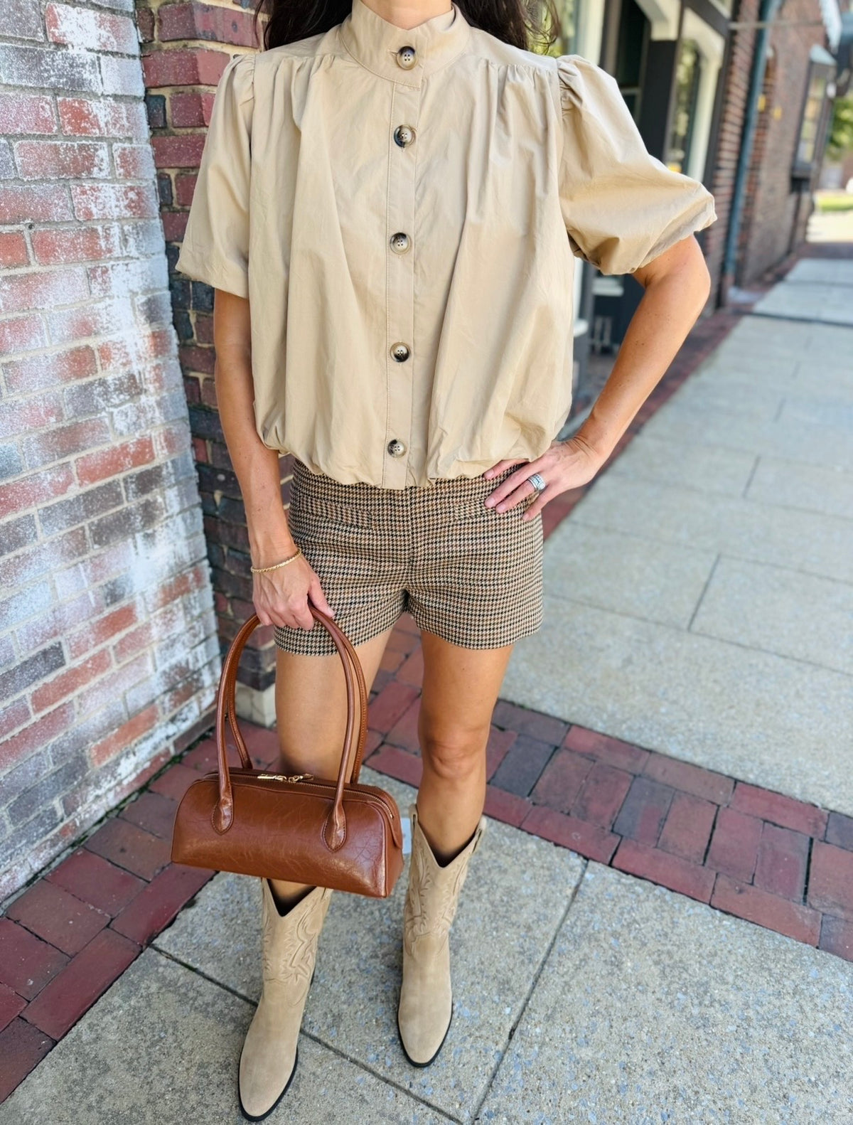 Latte Button Up Top