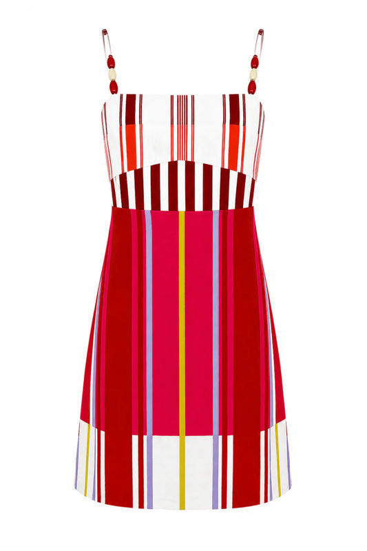 Lauryn Dress Bright Stripe