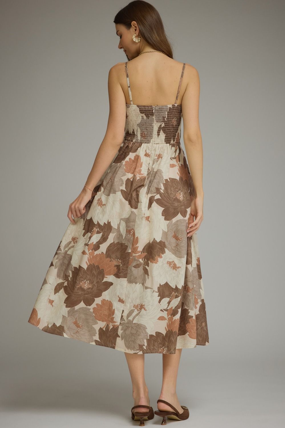 Mocha Print Dress