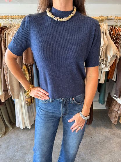 Denim Vesper Top