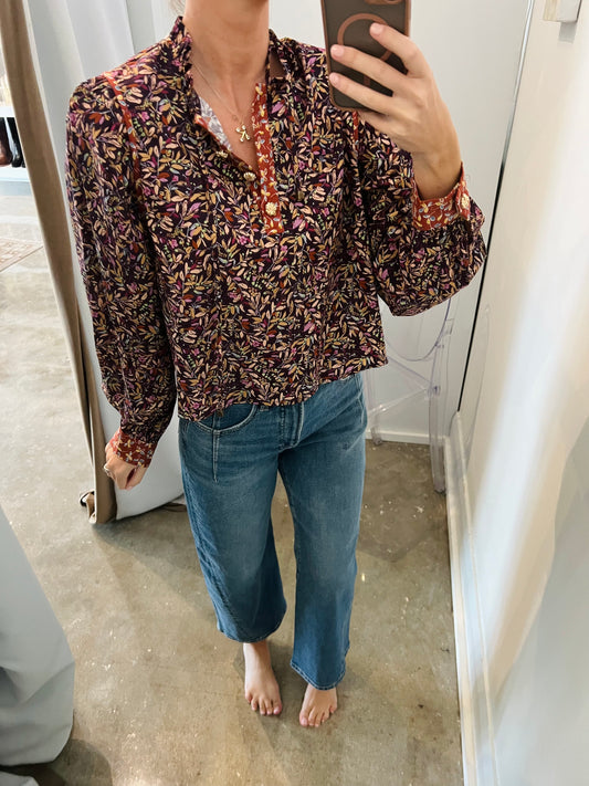 Longsleeve Vine Print Top