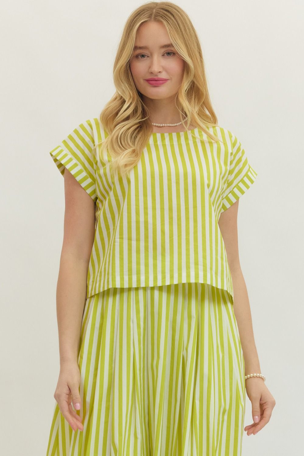 Lime Stripe Top