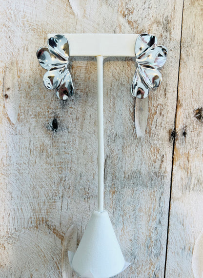 Silver Petals Earrings