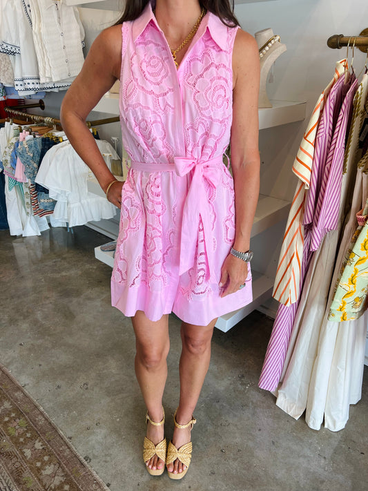 Pink Eyelet Dress