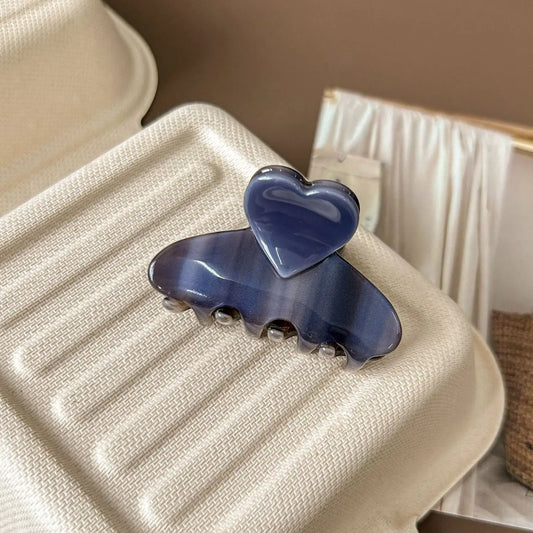 Blue Heart Claw Clip