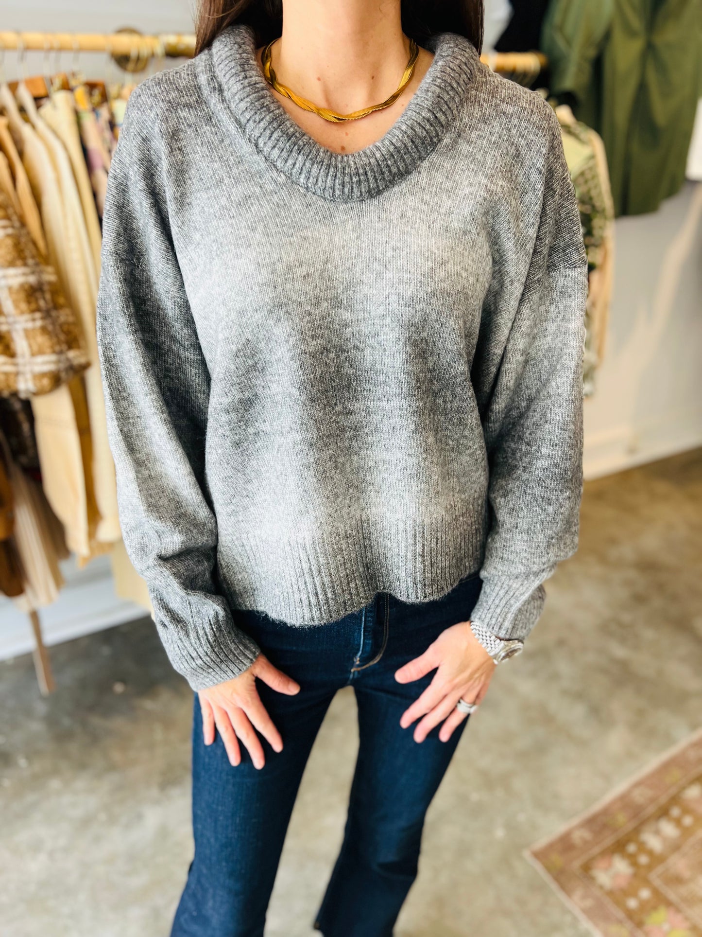 Grey Ombré Sweater