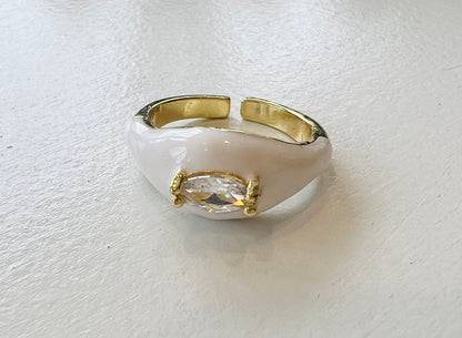 Enamel Gemstone Rings