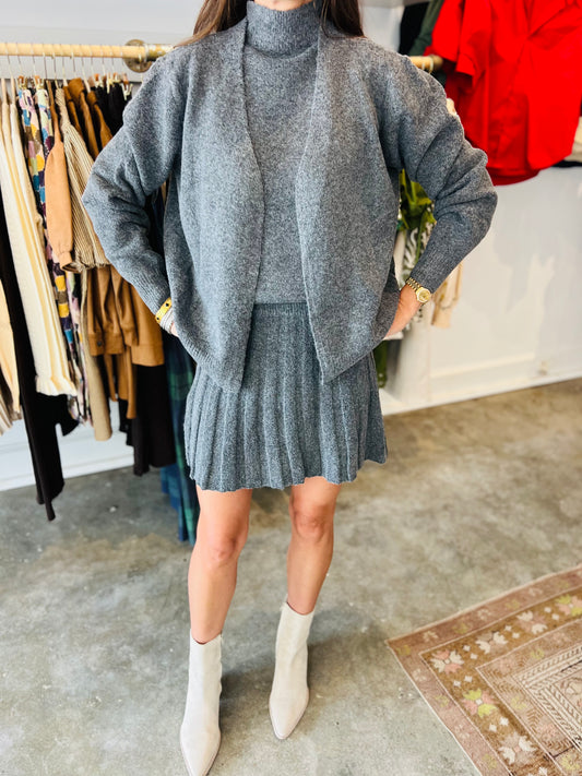 Cardigan Skirt Set