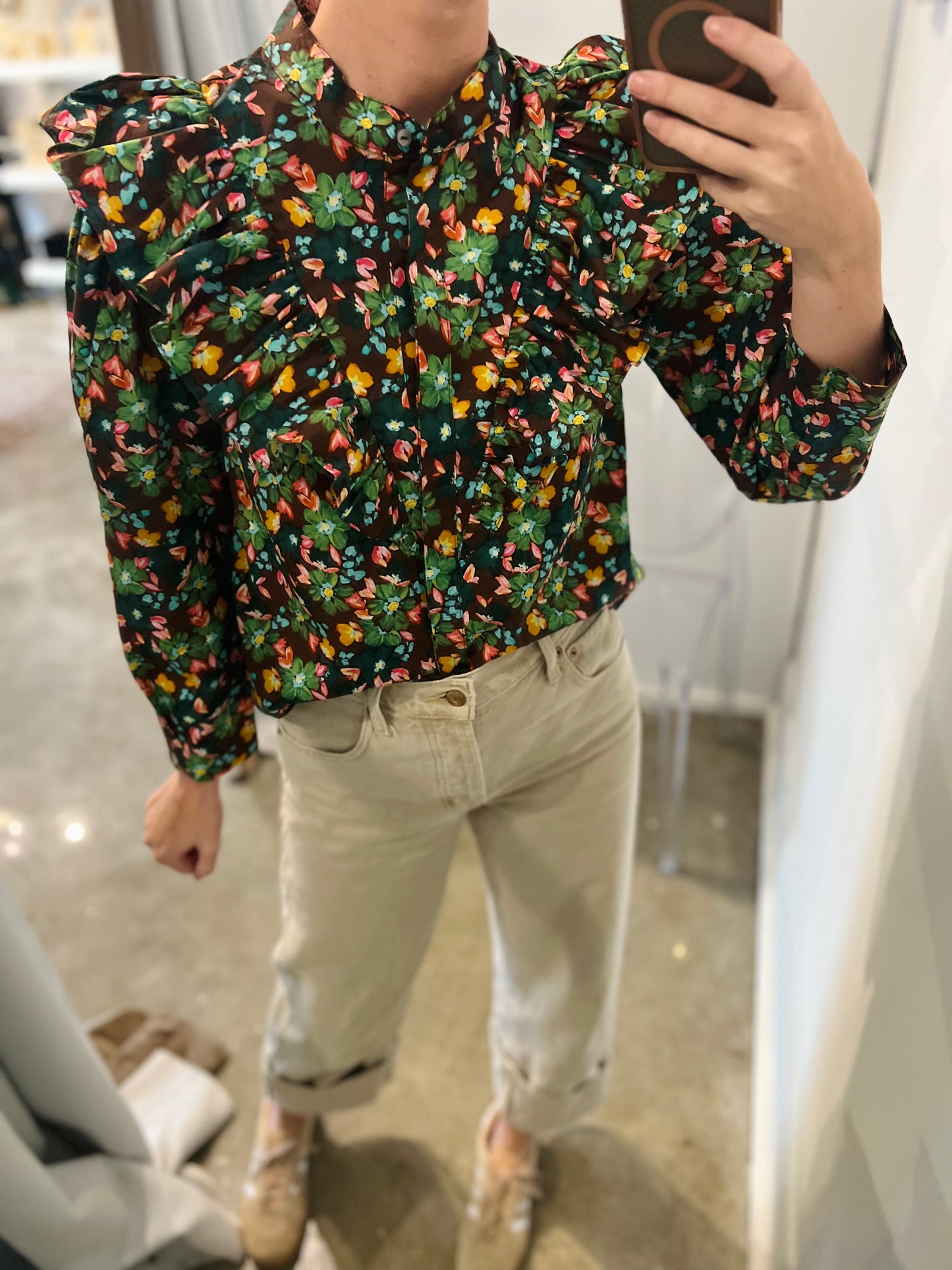 Floral Button Down Top