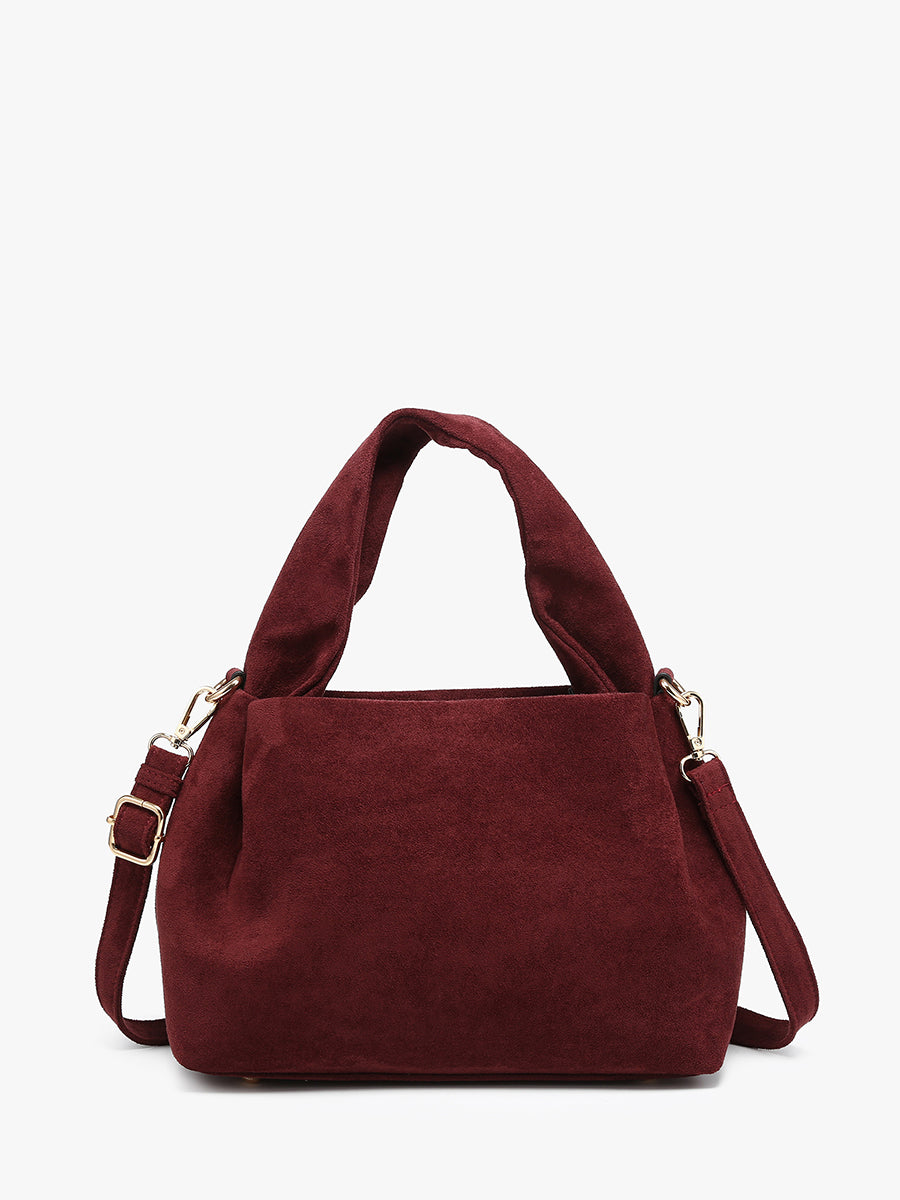 Lia Bag Burgundy Suede