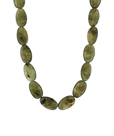 Olive Acrylic Bead Necklace