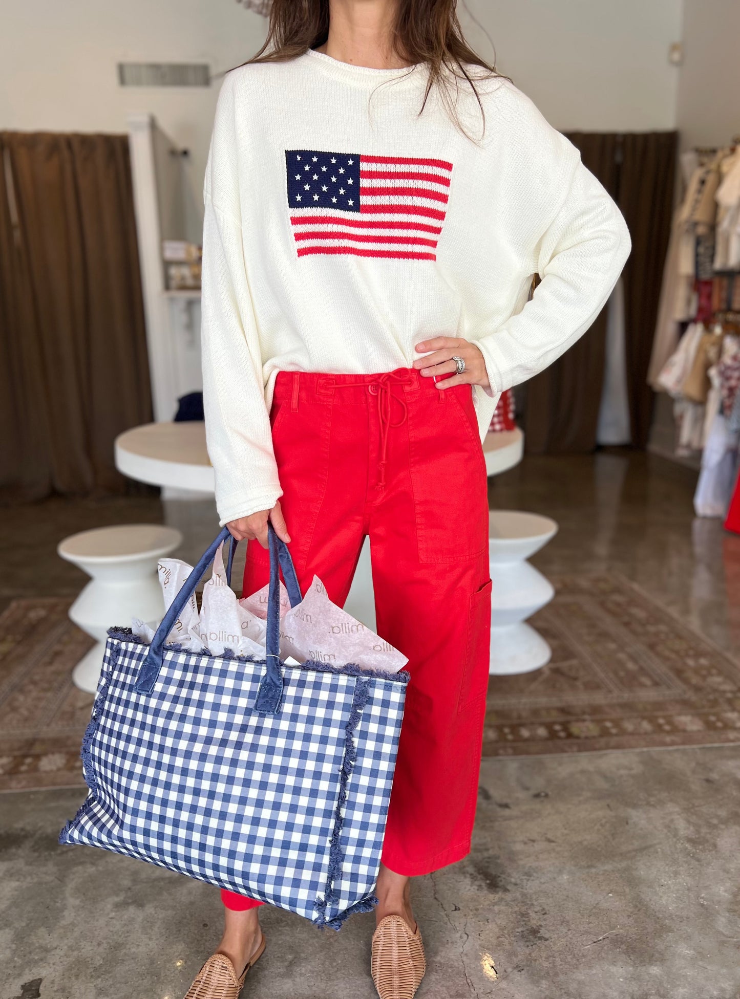 Cream Flag Sweater