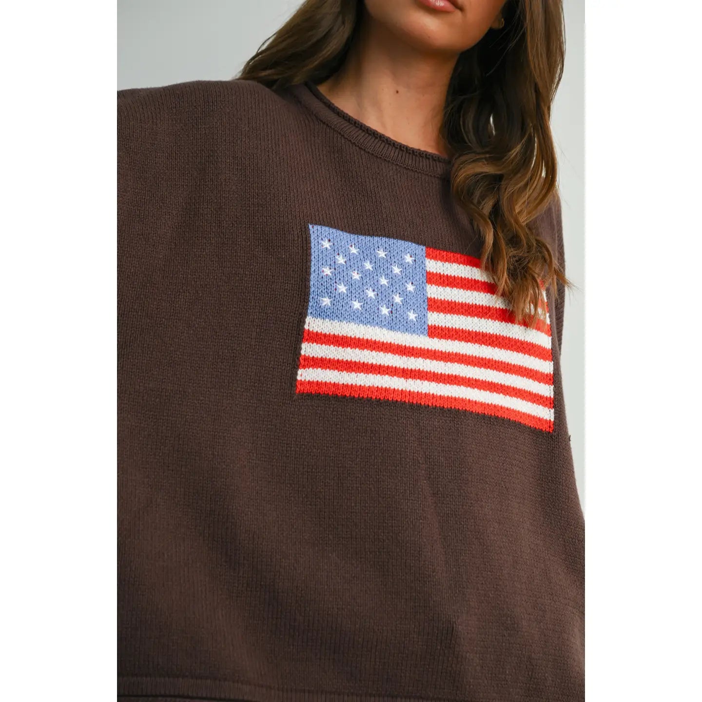 Brown Flag Sweater