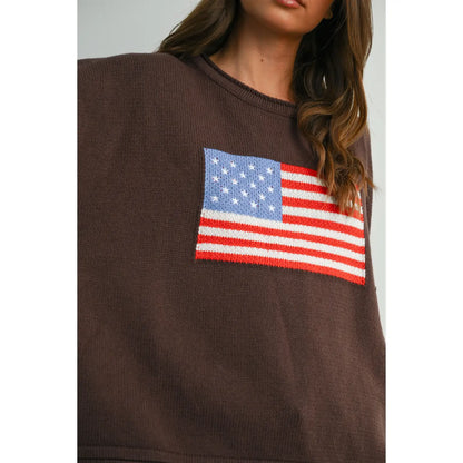 Brown Flag Sweater