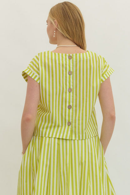 Lime Stripe Top