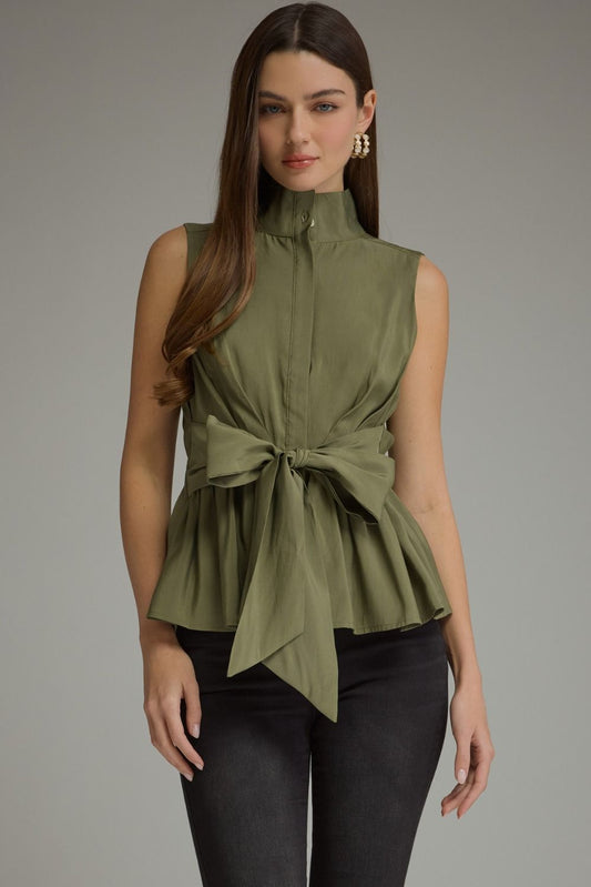 Olive Tie Top