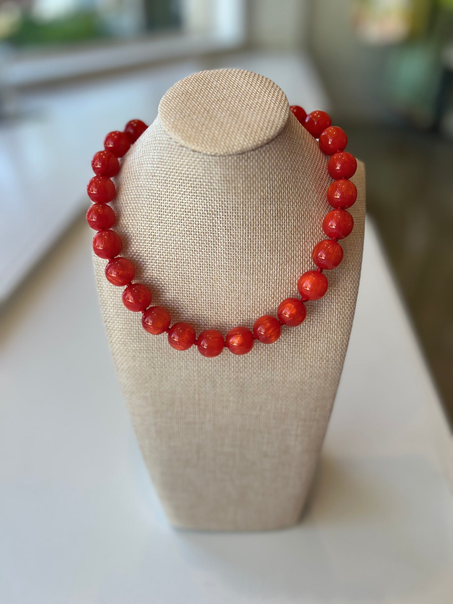 Coral Beaded Necklace