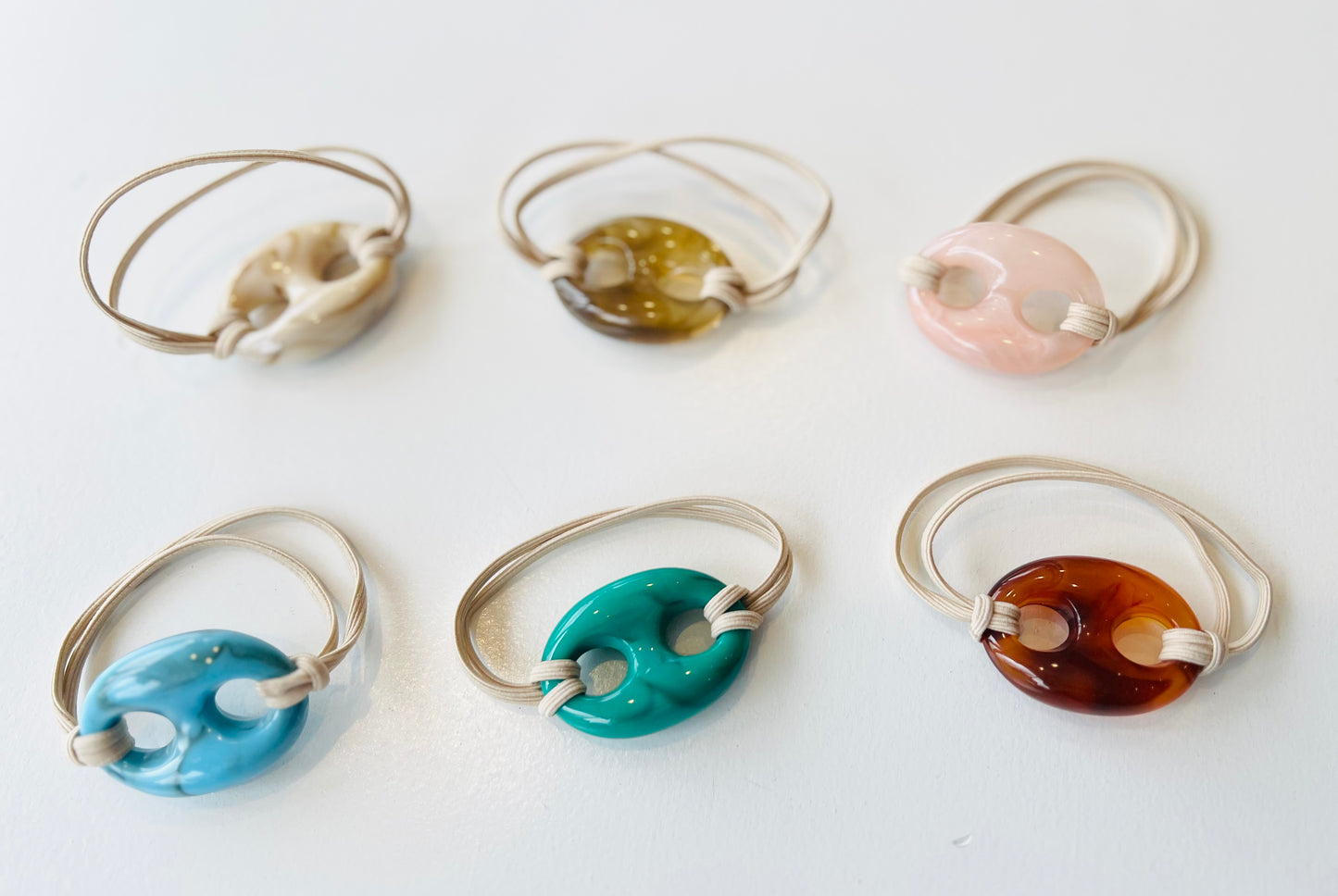 Bracelet Hair Ties Beige Band