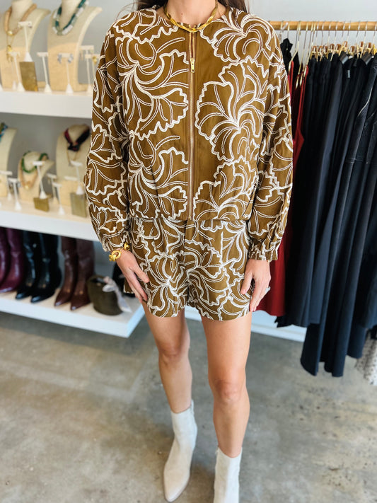 Brown Short Set