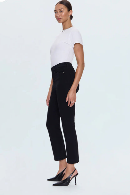 LENNON HIGH RISE CROP IN NOIR
