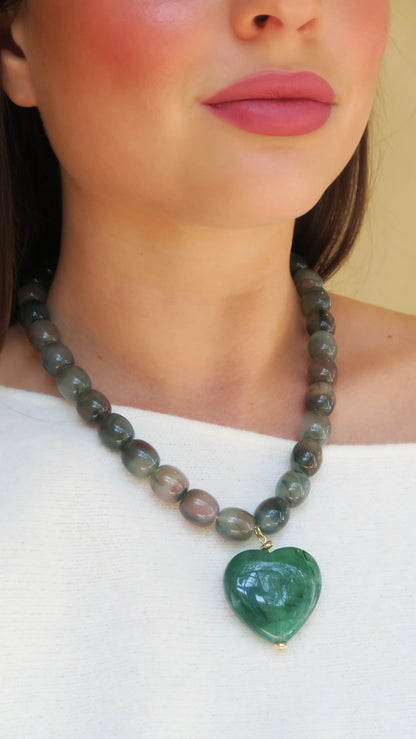 Amour Green Necklace