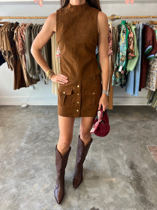 Brown Suede Pocket Set