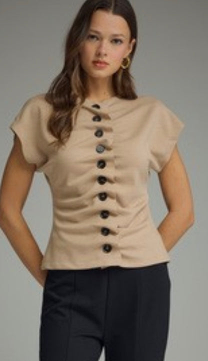 Tan Button Down