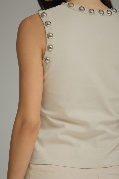 Ecru Stud Tank