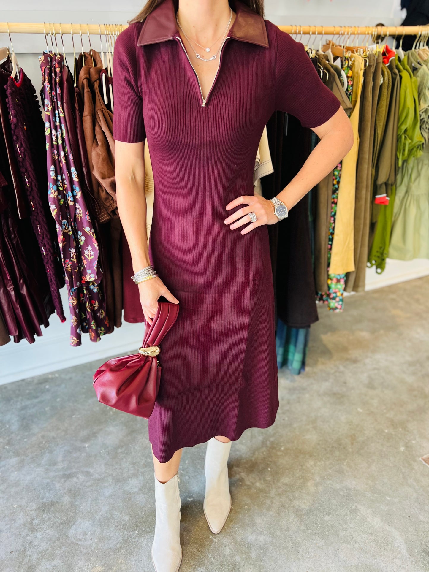 Plum Sweater Dress