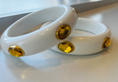 White Julie Bangle