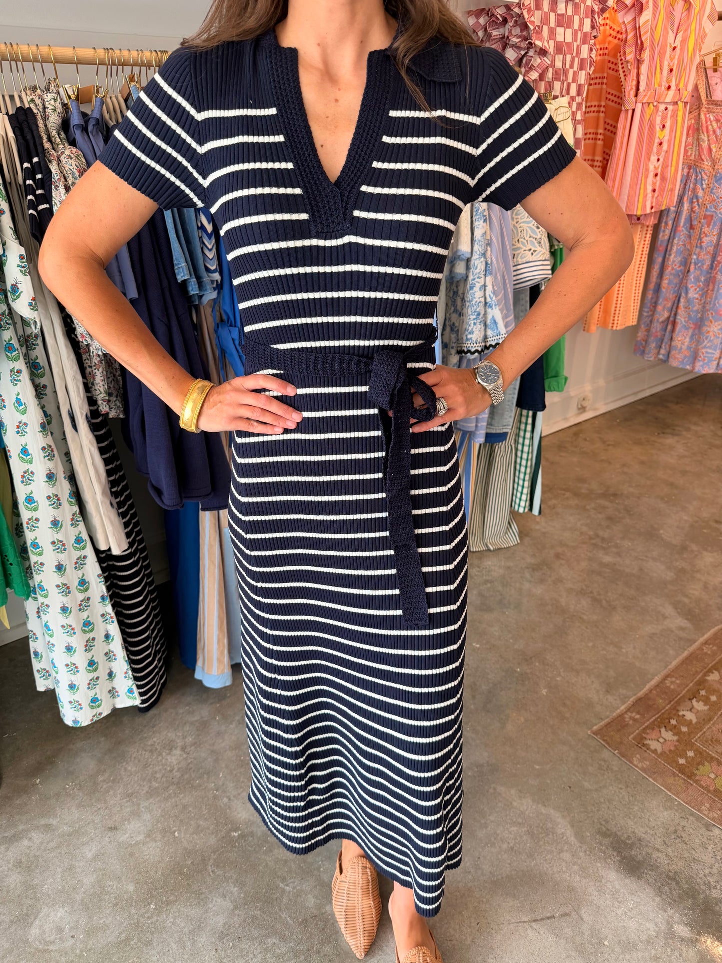 Navy Stripe Dress