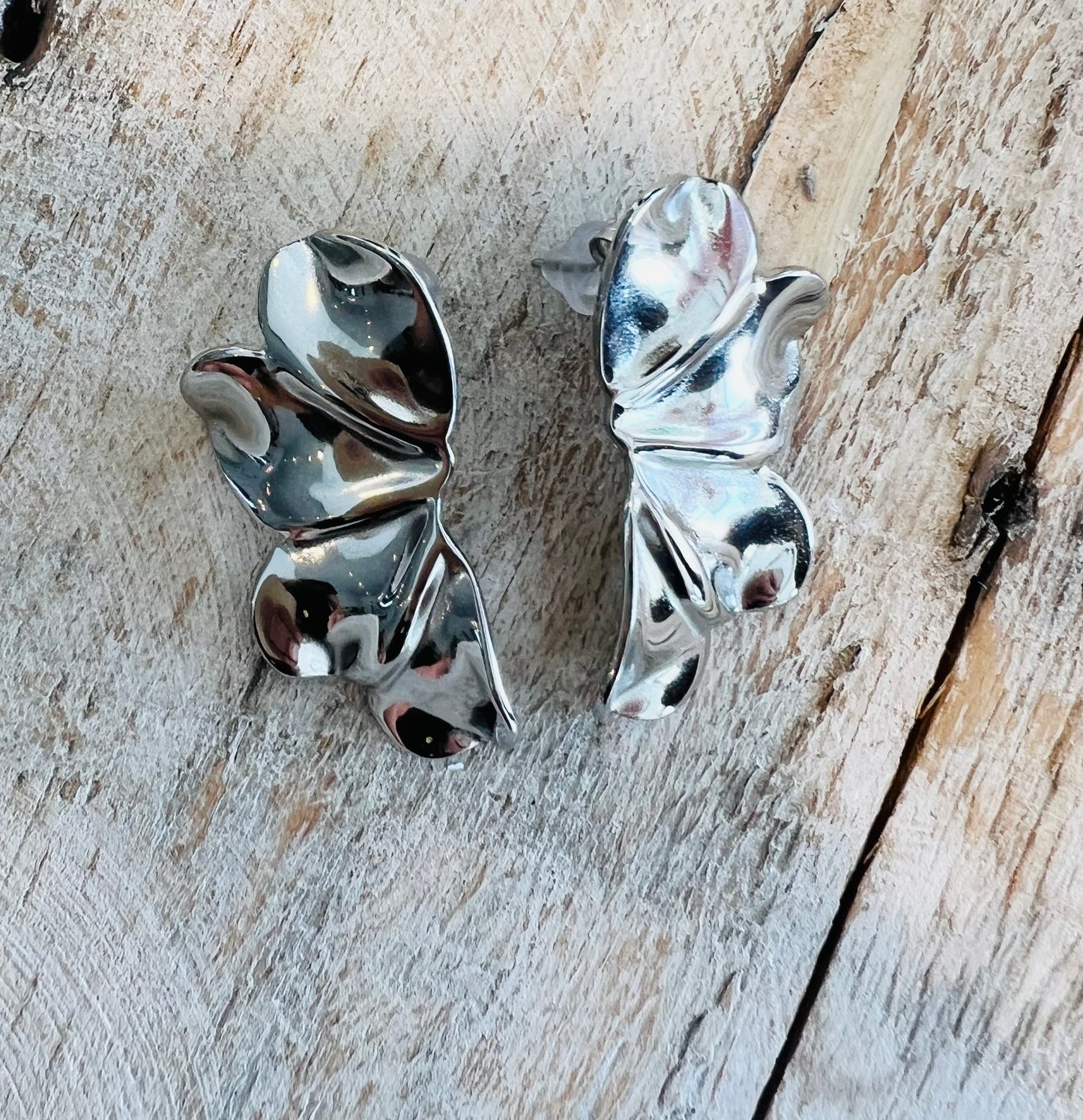 Silver Petals Earrings