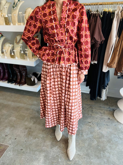 Pink Trellis Top
