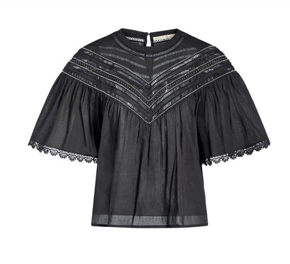Tatiana Top in Caviar