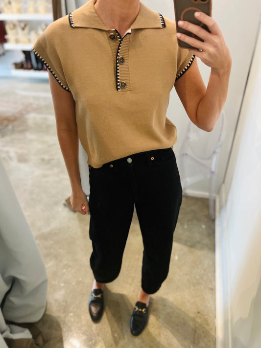 Short Sleeve Knit Top