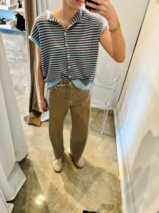 Light Blue Stripe Vest