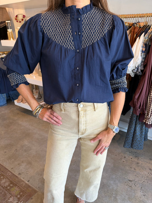 Deep Navy Button Down