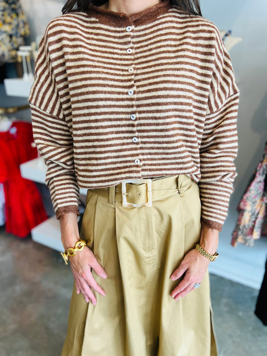 Brown Piper Cardi