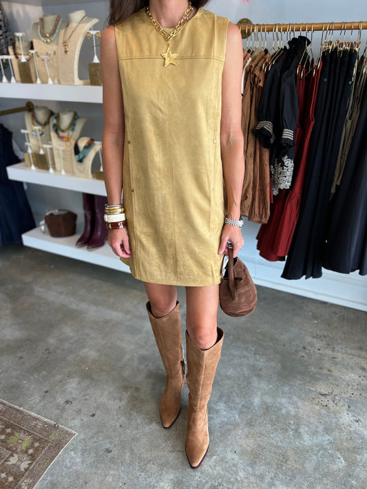 SUEDE SLEEVELESS MINI