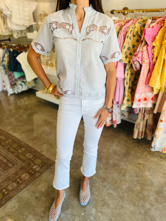 Light Blue Detail Top