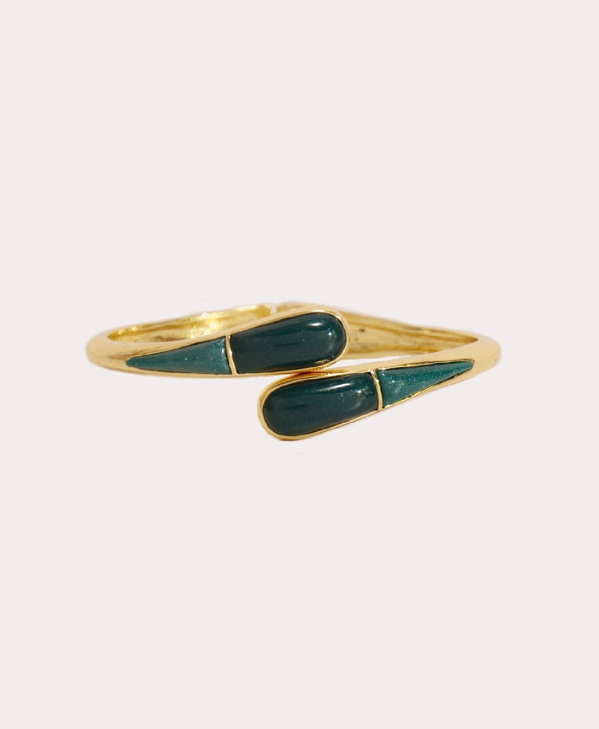 Gold/Green Thin Livorno Stone Wrap