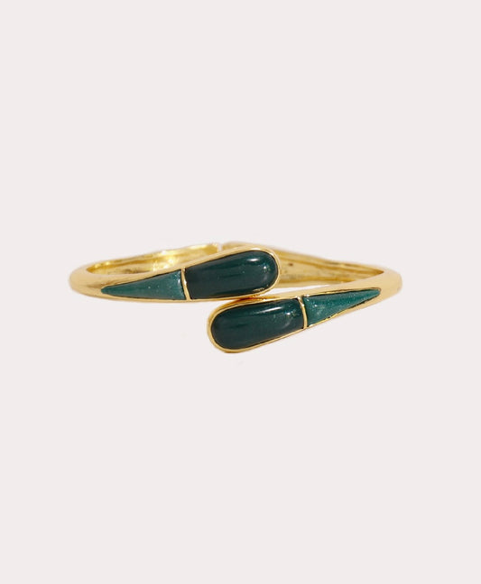 Gold/Green Thin Livorno Stone Wrap